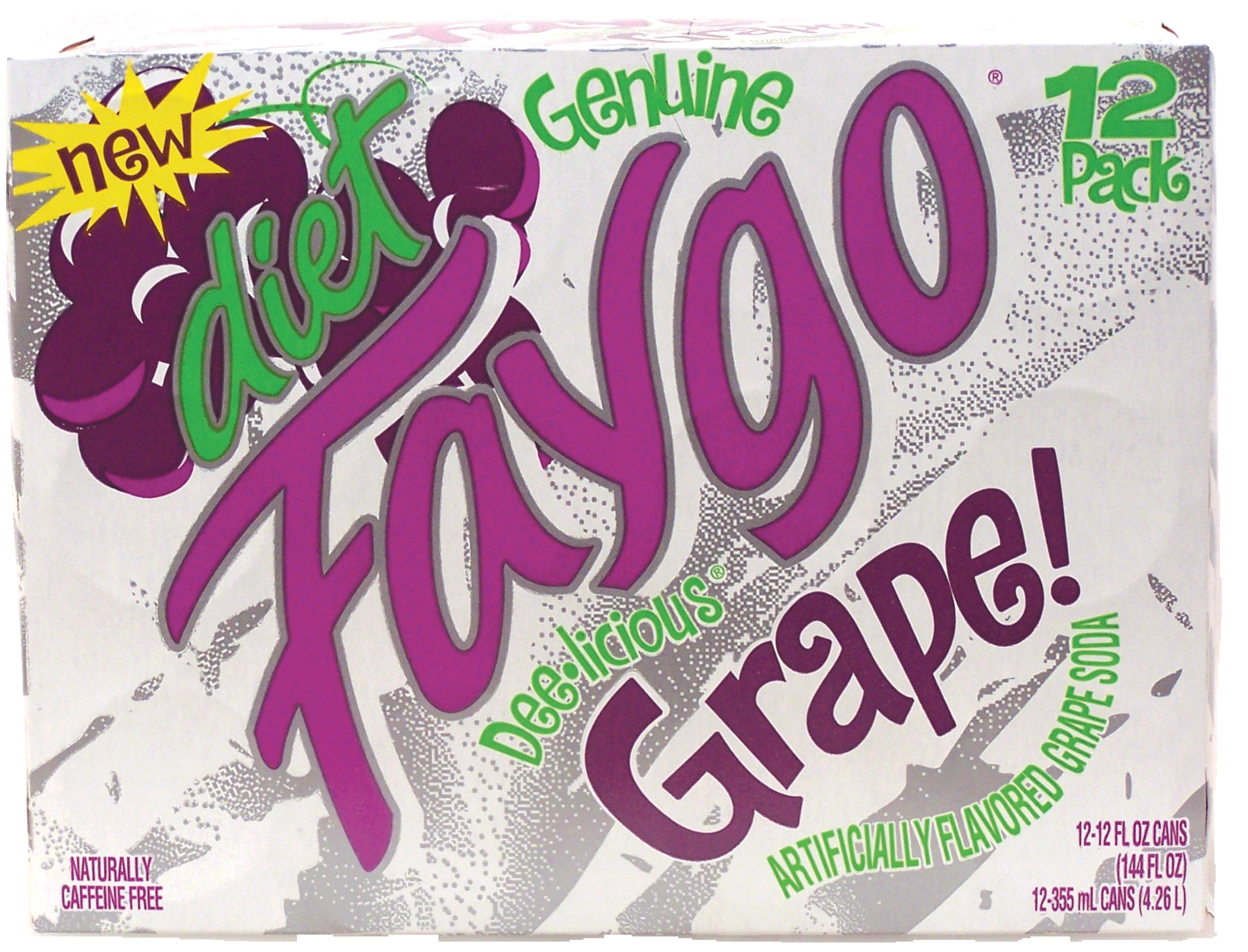 Faygo  diet grape flavor soda, 12-fl. oz. cans Full-Size Picture